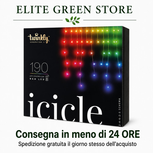 Twinkly icicle 190 led - led, rgb