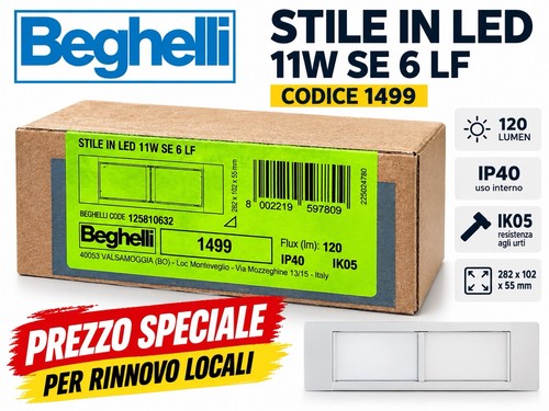 Beghelli 1499 stile - led, 11w