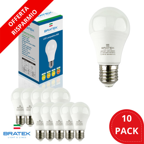 10pz lampadine led e27 luce - 10pz,